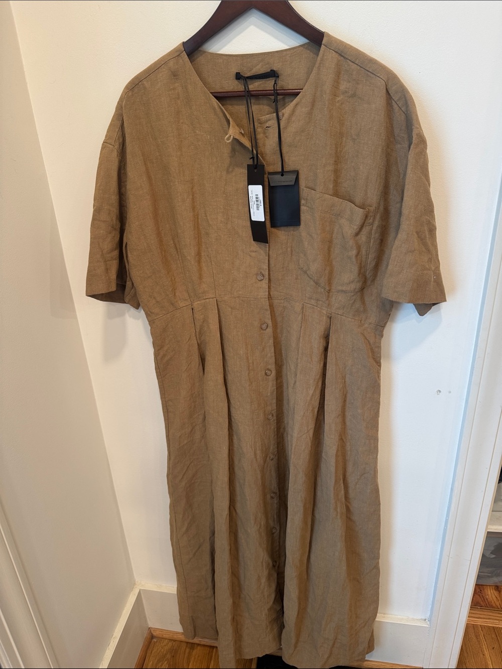 NWT Jenni Kayne Flax Linen Dress Brown Tan Size XXL